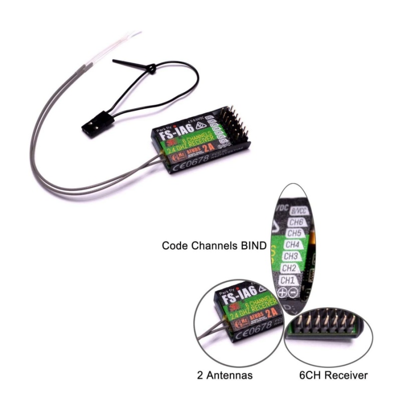 Drone Antenna - Receptor Flysky FS-IA6 6CH antena Dual