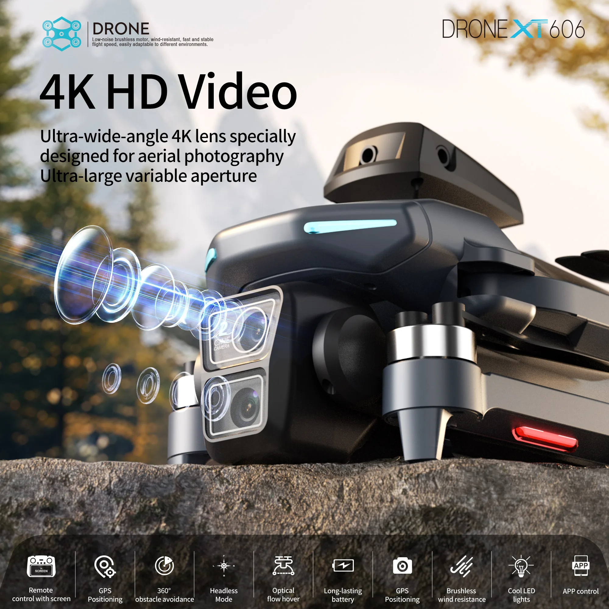 Dron GPS Lenovo XT606 MAX 4k P - Drone Gps Mount reseña y precio