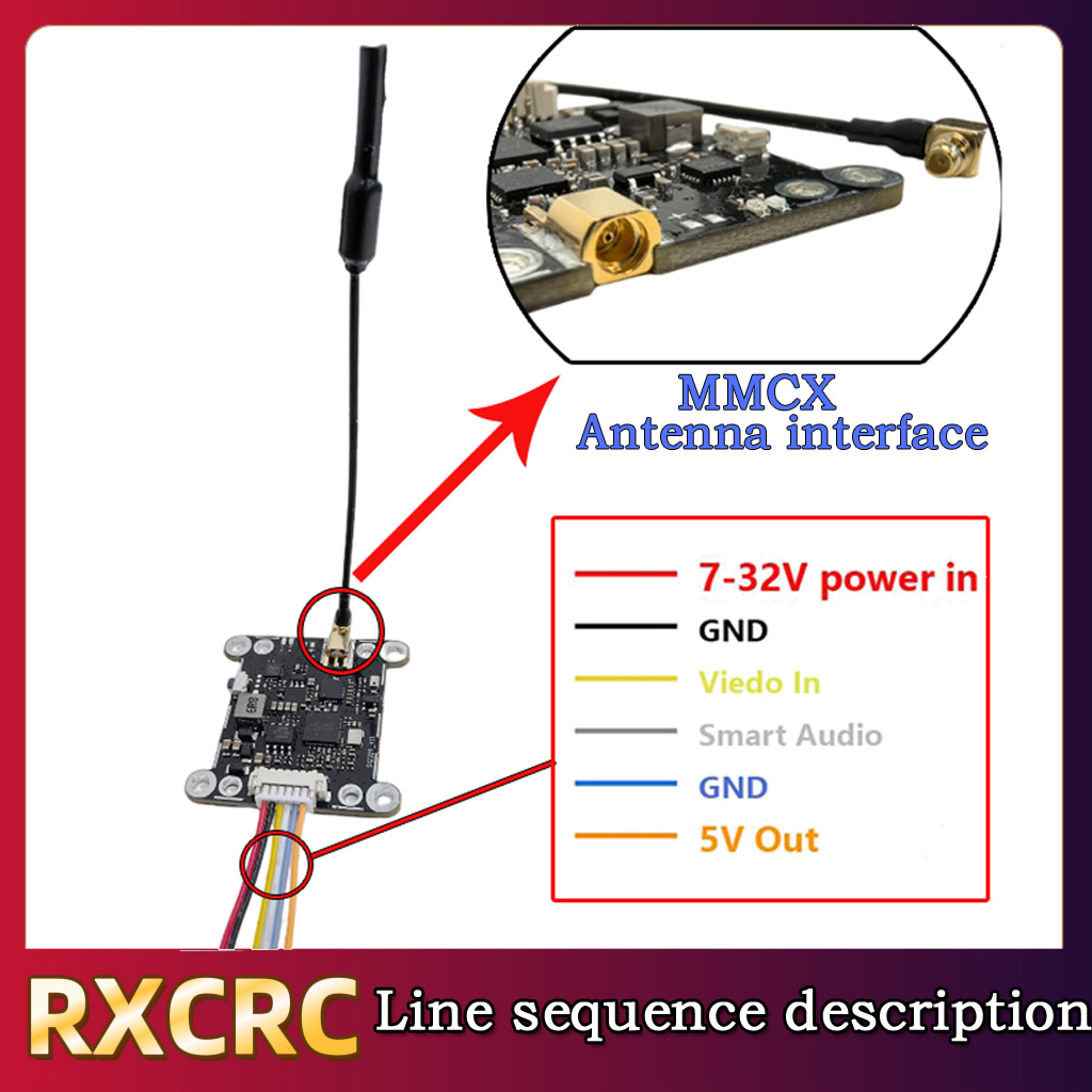 Módulo RXCRC 5.8G 48CH 1.6W VT - Drone Receiver reseña y precio
