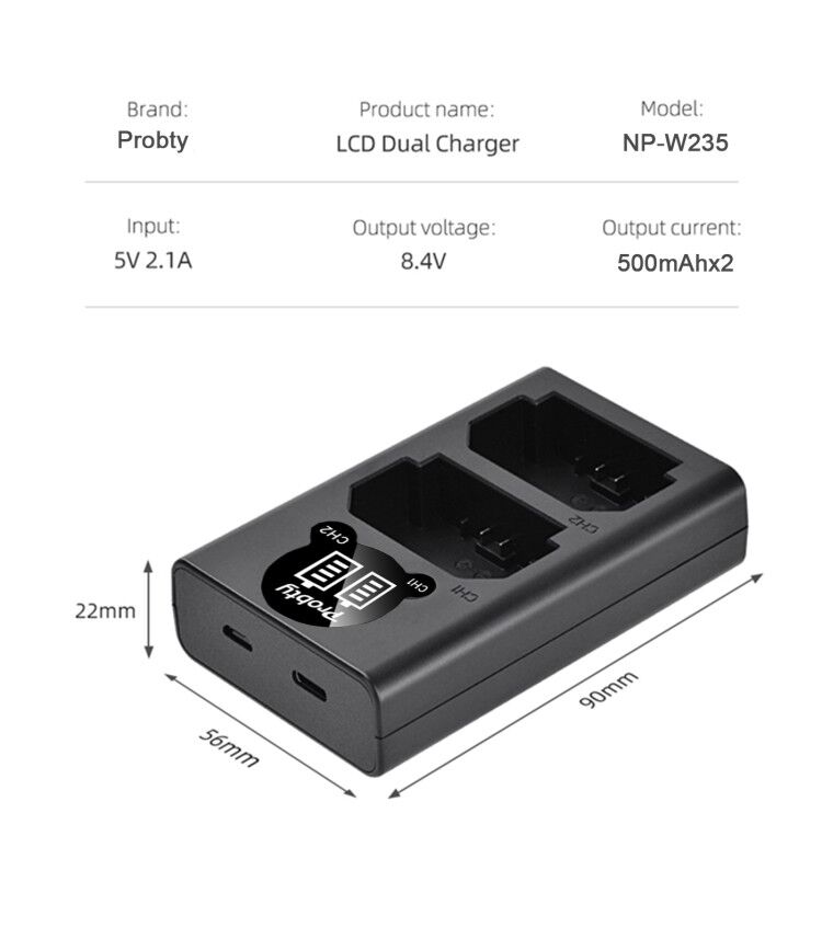 2200mAh NP-W235 NP W235 baterí - Drone Camera reseña y precio