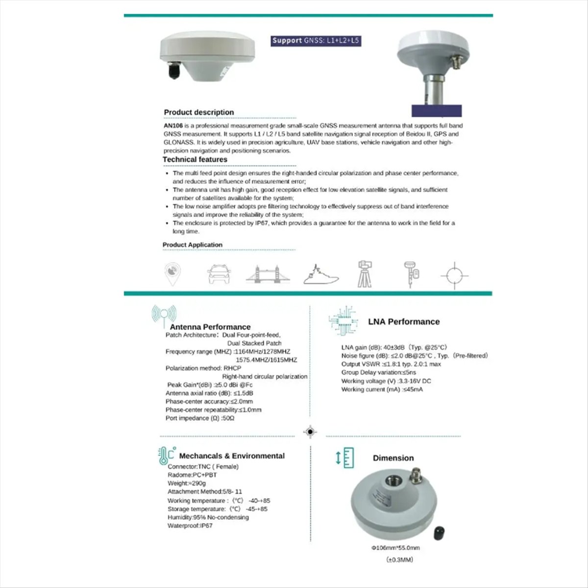 AN106 Vehículo no tripulado Me - Drone Antenna reseña y precio