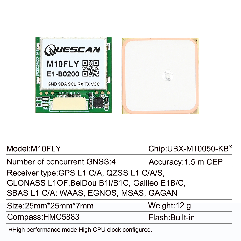Quescan 25mm * 25mm M10FLY 10H - Drone Gps Module reseña y precio