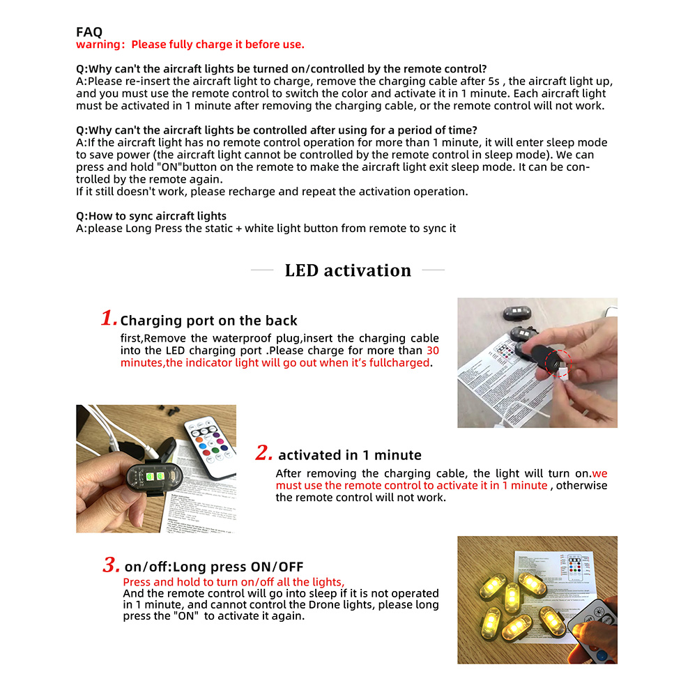Luz estroboscópica LED inalámb - Drone Led Light reseña y precio