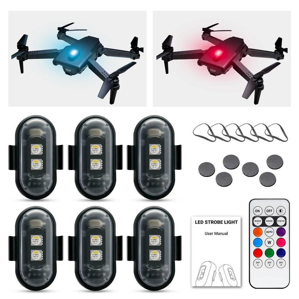 Luz estroboscópica para motoci - Drone Led Light reseña y precio