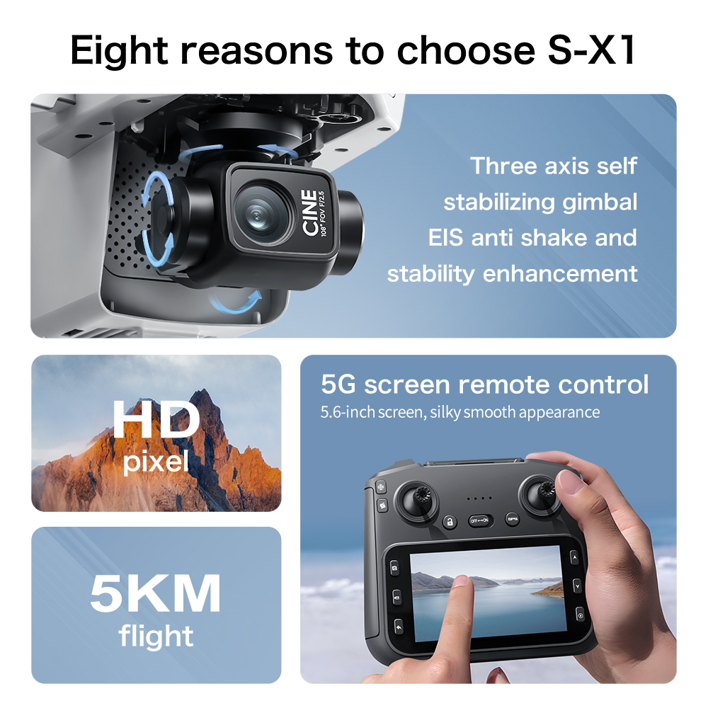Dron GPS Lenovo S-X1 MAX con G - Drone Gps Mount reseña y precio